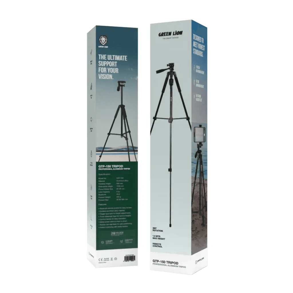 سه پایه دوربین گرین لاین مدل Green Lion GTP-150 Tripod Professional Aluminum — تصویر ۲