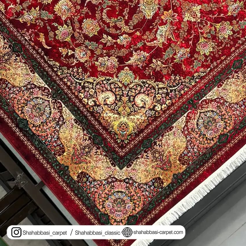 فرش ماشینی آفرینش کد 1500209 قرمز — تصویر ۵