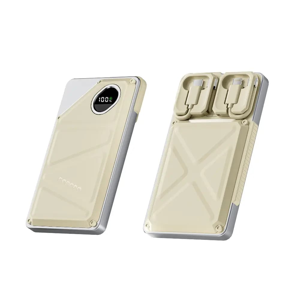 پاوربانک 10000 هزار پرودو مدل Porodo 10000mAh Power Bank Built-In Type-C & Lightning PD-PBFCH055 — تصویر ۳