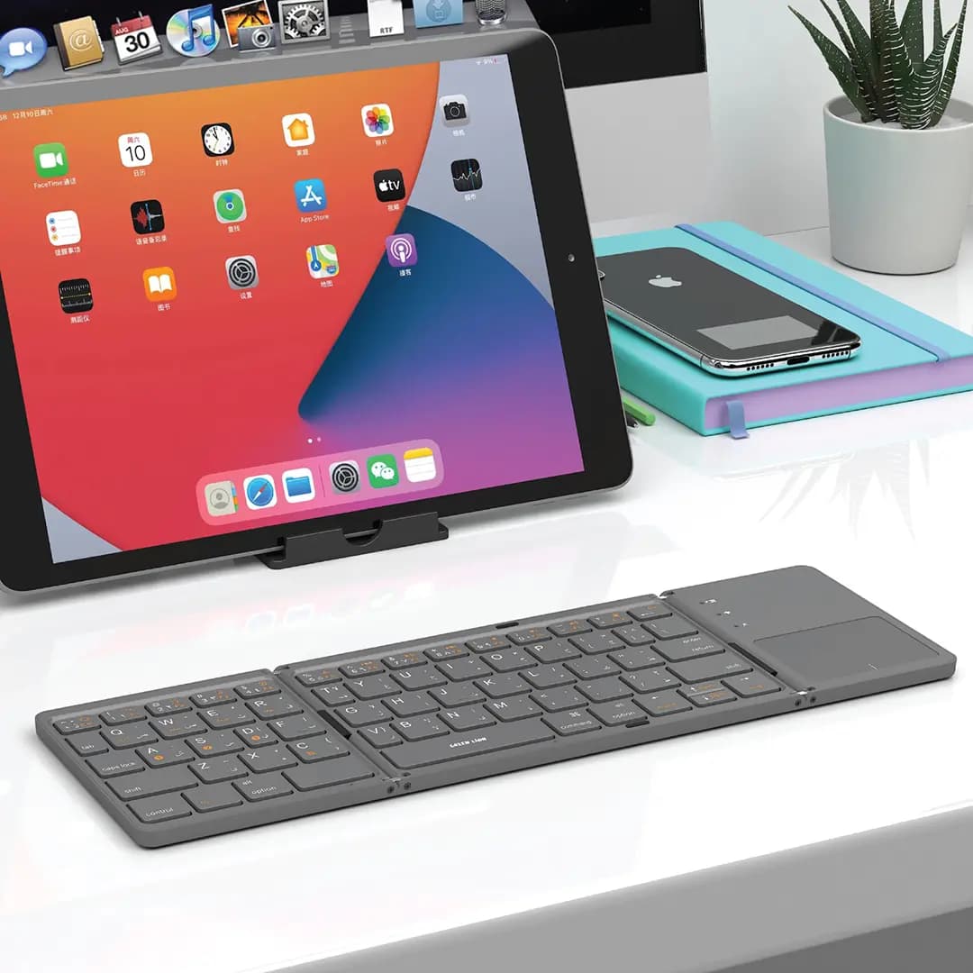 کیبورد تاشو بی سیم گرین لاین مدل Green Lion Foldable Bluetooth Keyboard — تصویر ۲