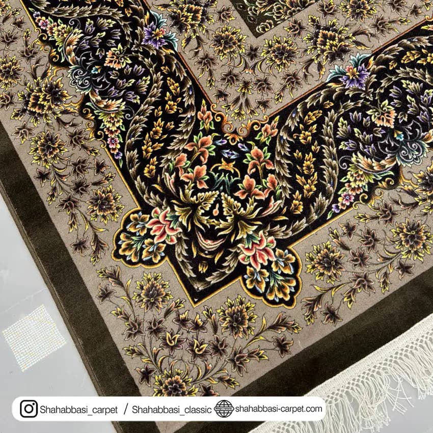 فرش ماشینی آفرینش کد 1500204 قهوه ای — تصویر ۴