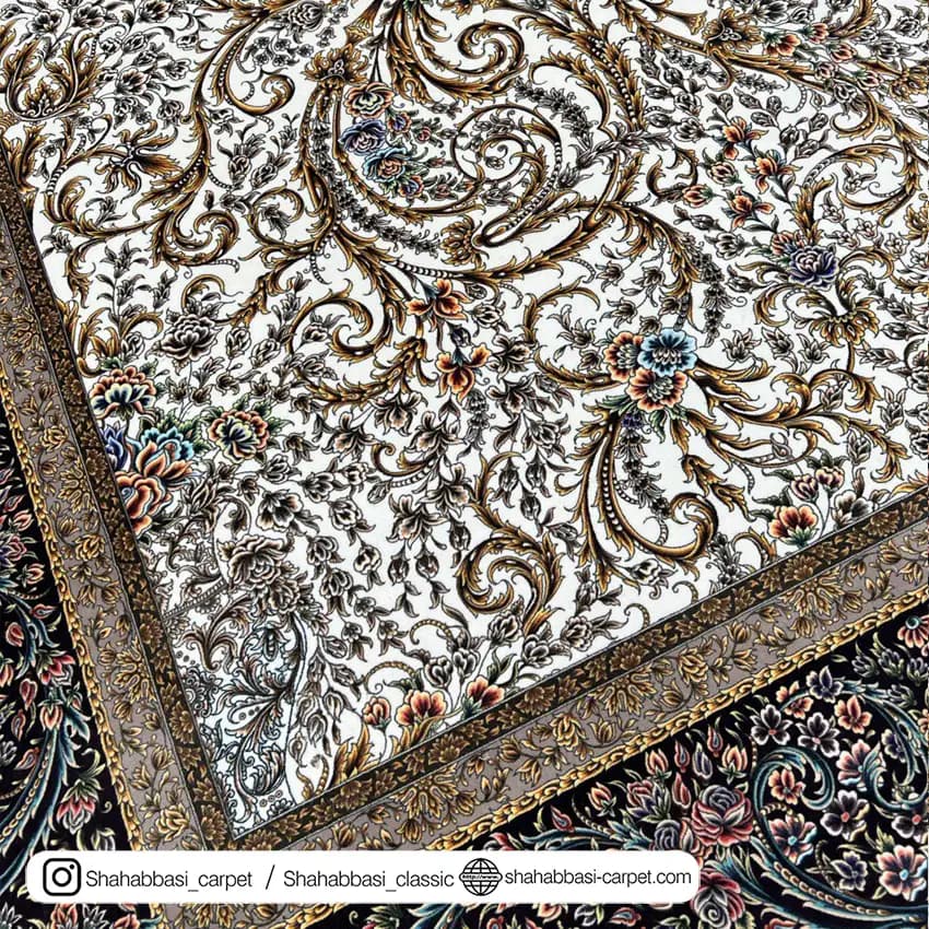 فرش ماشینی آفرینش کد 1500203 کرم — تصویر ۵