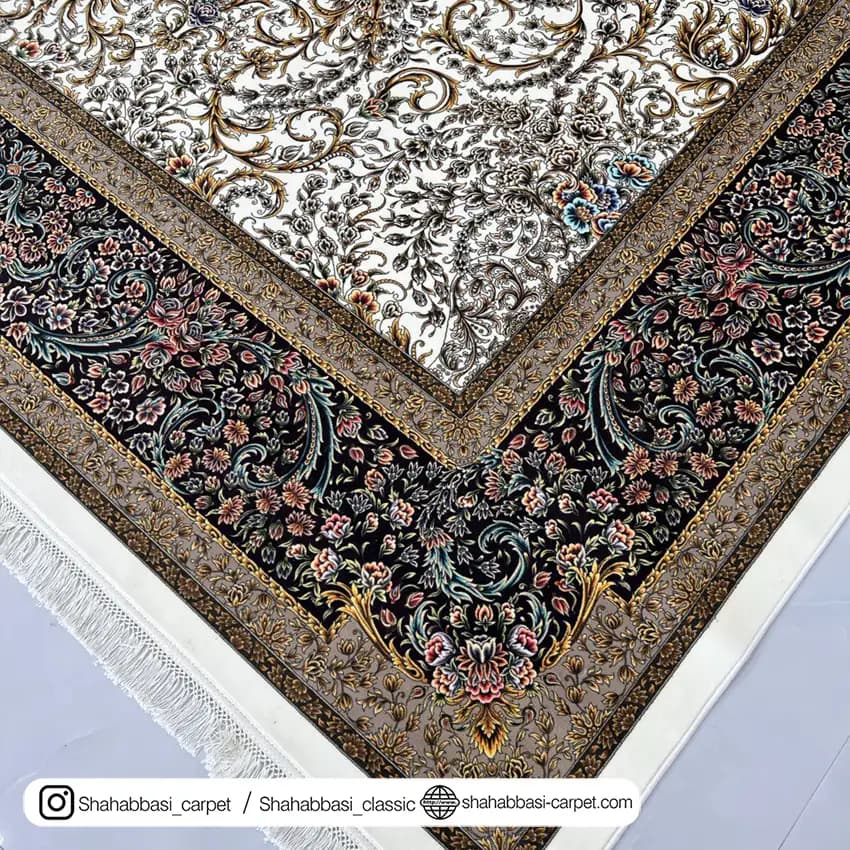 فرش ماشینی آفرینش کد 1500203 کرم — تصویر ۴