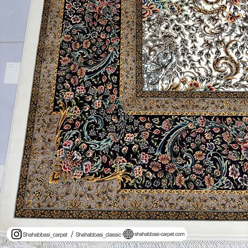 فرش ماشینی آفرینش کد 1500203 کرم — تصویر ۳