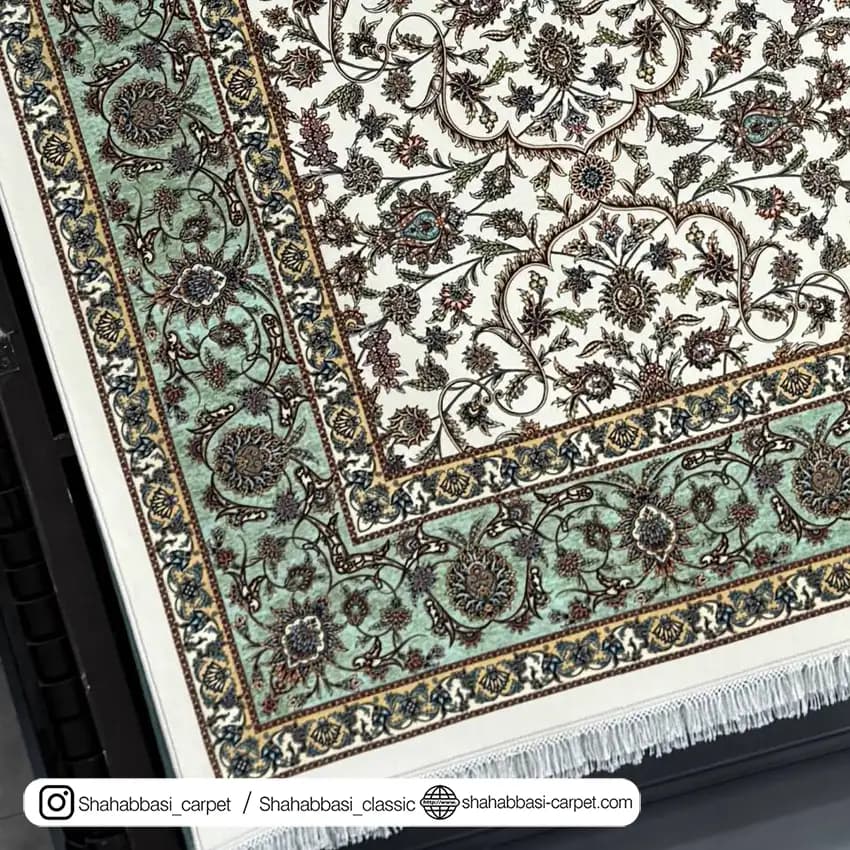 فرش ماشینی آفرینش کد 1500201 کرم — تصویر ۵