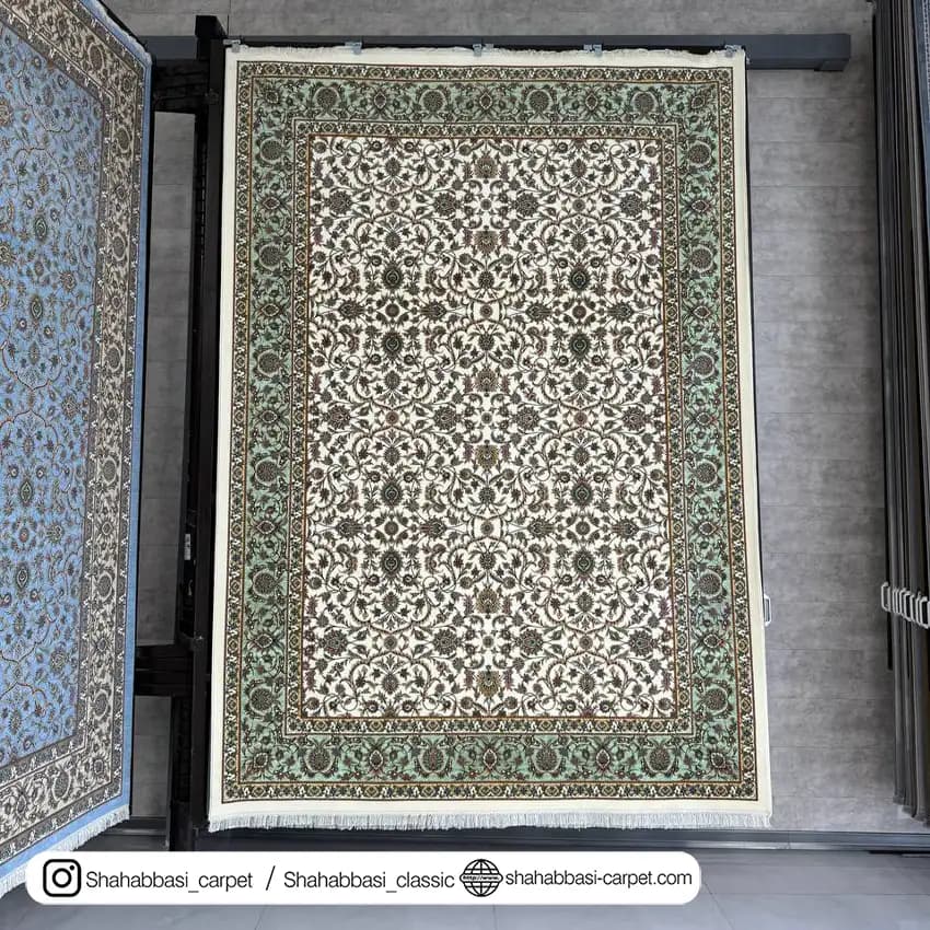 فرش ماشینی آفرینش کد 1500201 کرم — تصویر ۲
