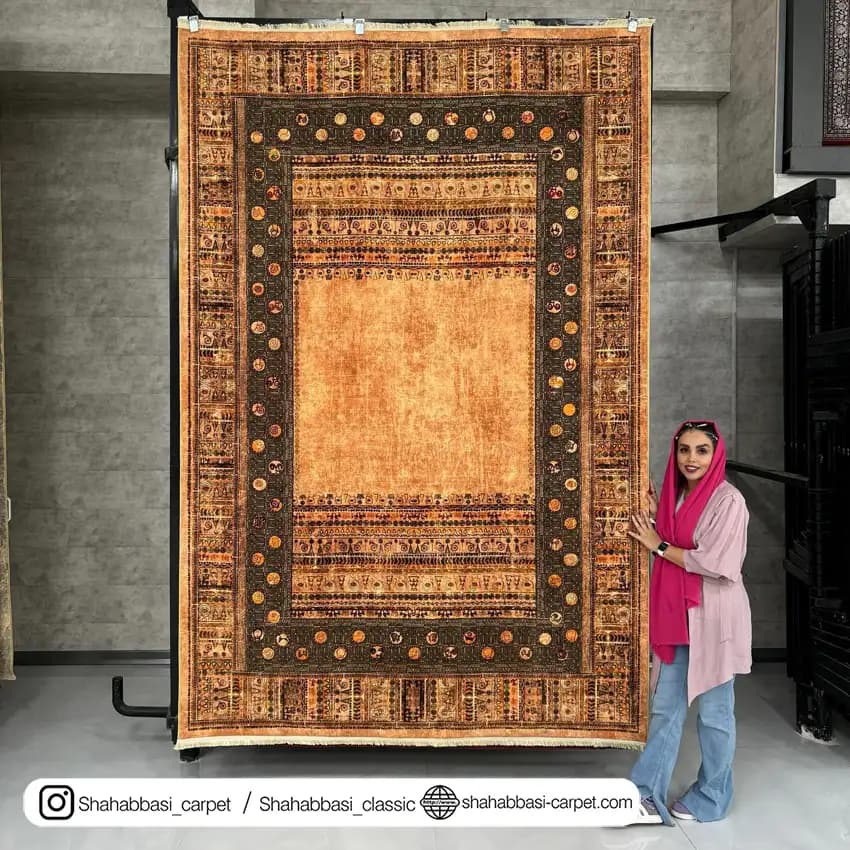 فرش ماشینی کد 500114 نسکافه ای