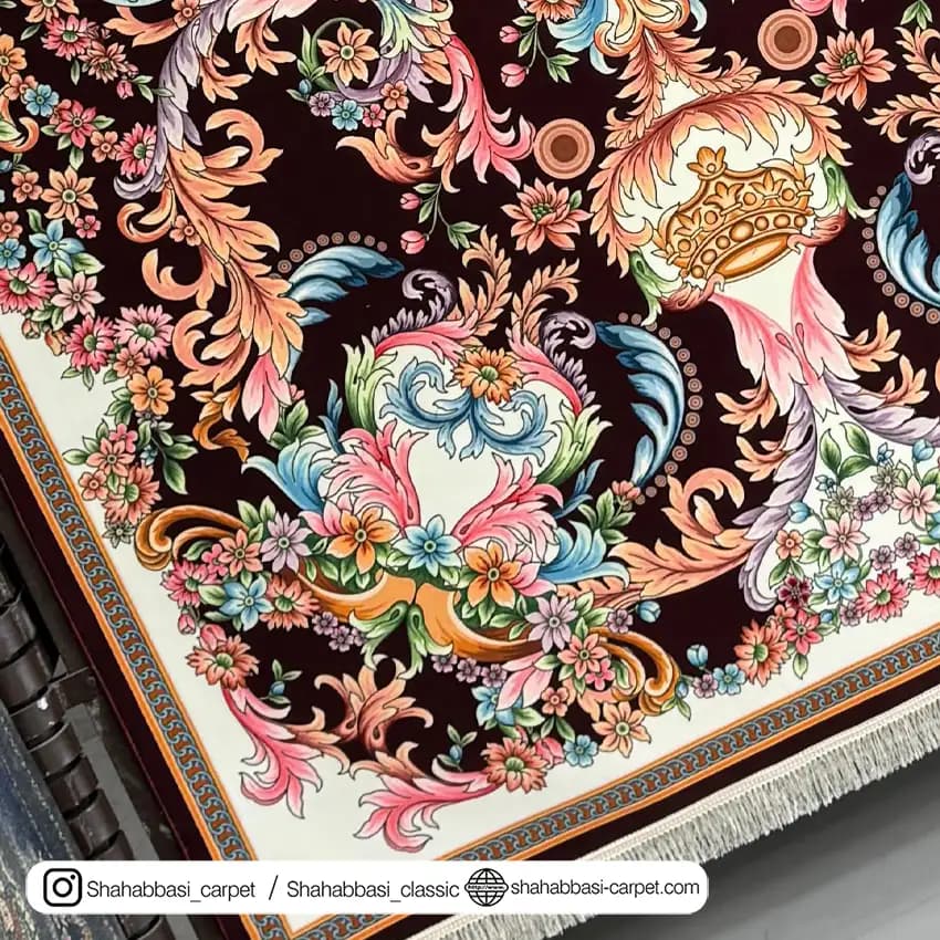 فرش پاریس کد 1000114 زرشکی — تصویر ۳