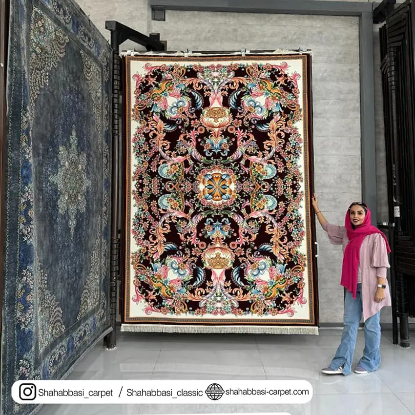 فرش پاریس کد 1000114 زرشکی