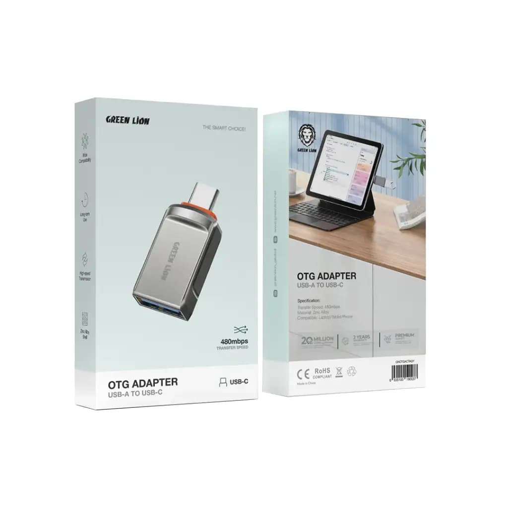تبدیل USB-A به Lightning گرین لاین مدل Green Lion OTG Adapter USB-A to Lightning GNOTGALTAGY — تصویر ۲