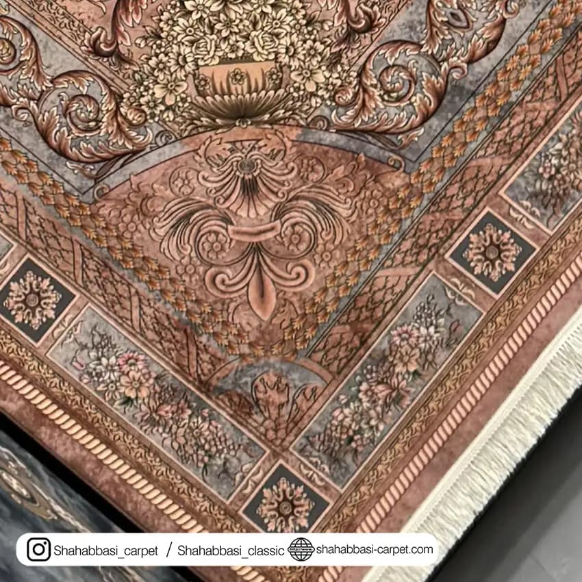 فرش پاریس کد 1000113 گلبهی — تصویر ۵