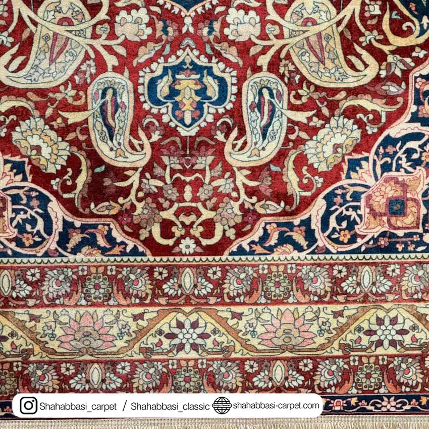 فرش سنتی کد 800103 لاکی — تصویر ۴