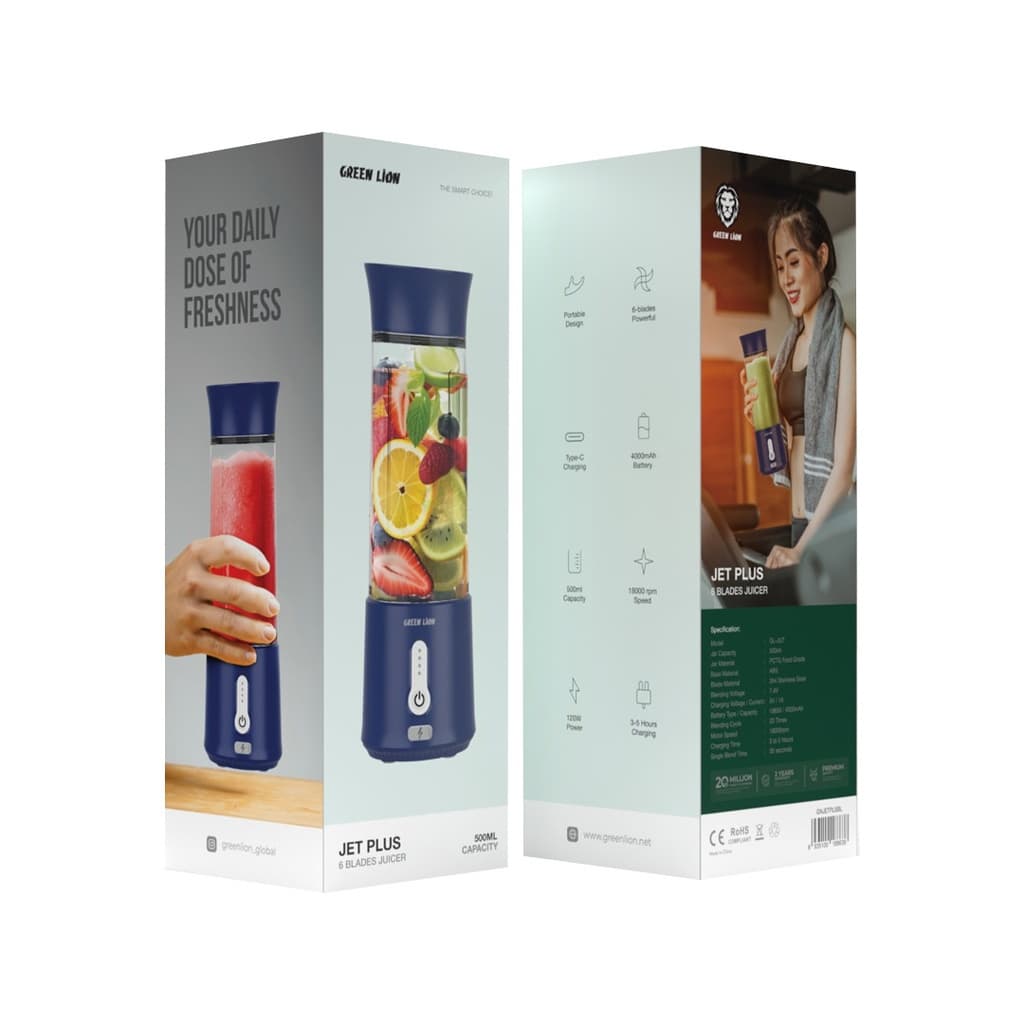 مخلوط کن قابل حمل گرین لاین مدل Green Lion Jet Plus Six Blades Juicer — تصویر ۵