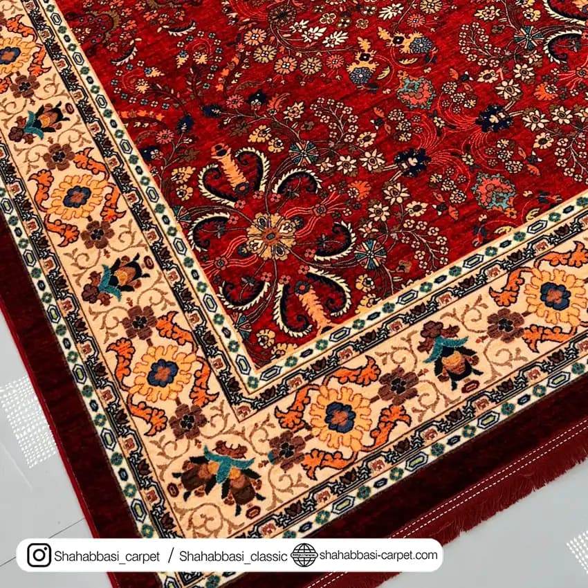 فرش سنتی کد 800191 لاکی — تصویر ۴
