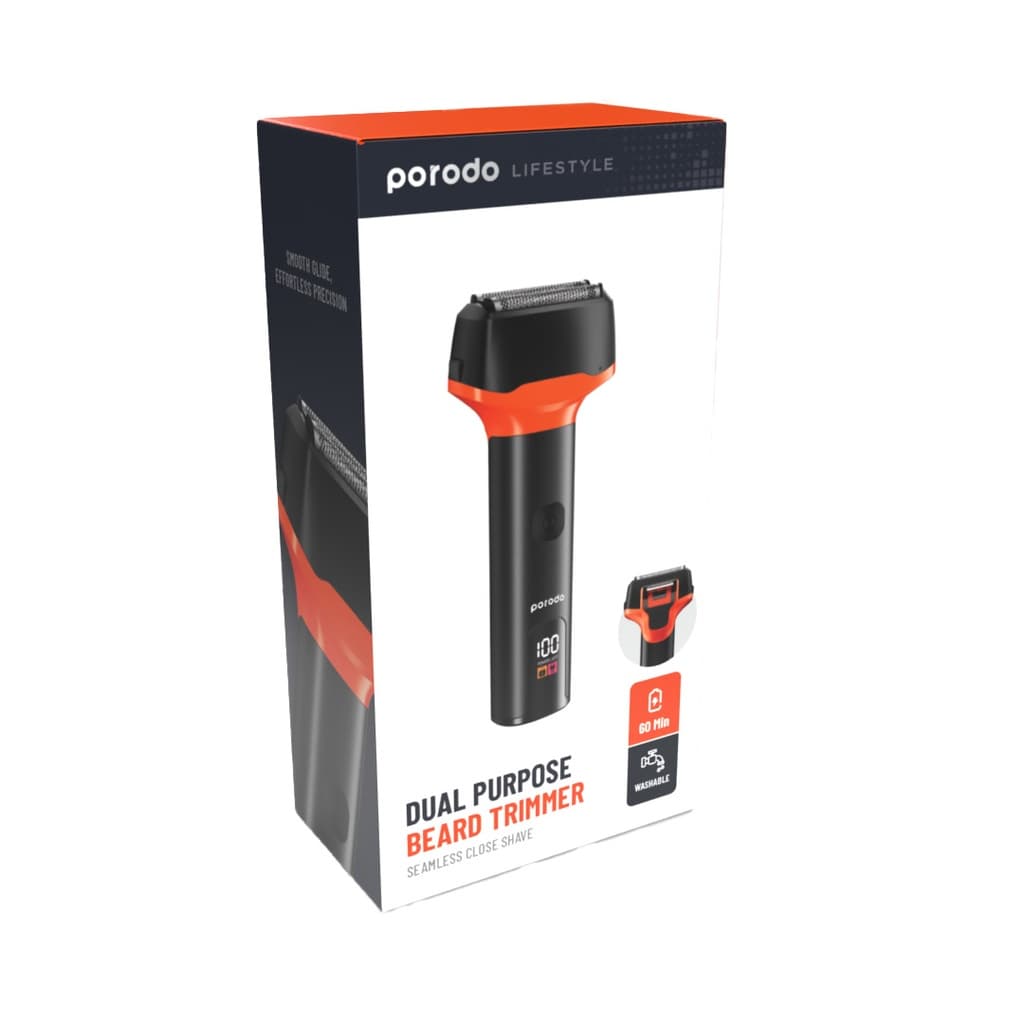 ماشین اصلاح دوکاره پرودو مدل Porodo Dual Purpose Beard Trimmer Seamless Close Shave — تصویر ۴