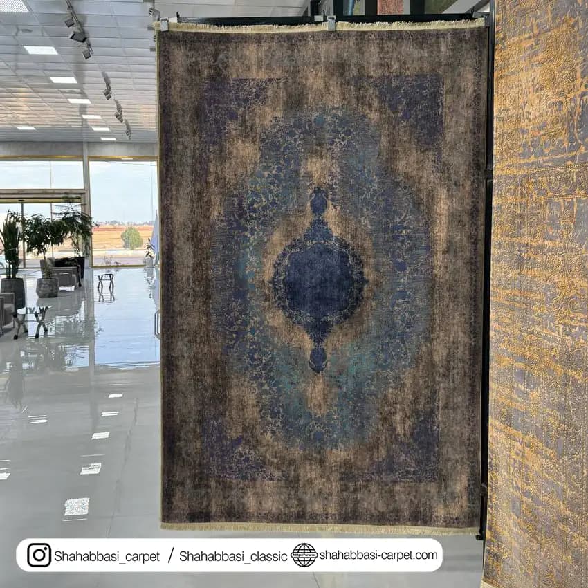 فرش کهنه نما کد 800514 خاکستری — تصویر ۲