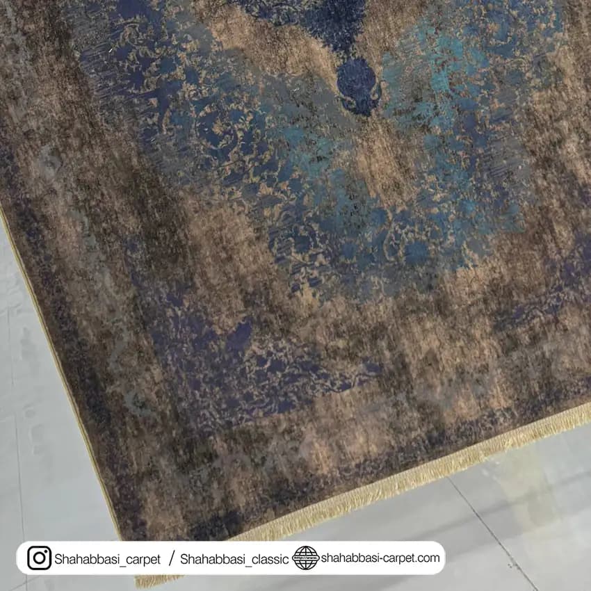 فرش کهنه نما کد 800514 خاکستری — تصویر ۳