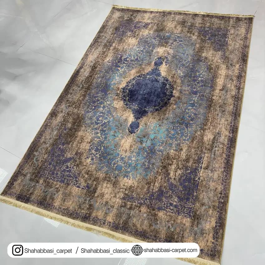 فرش کهنه نما کد 800514 خاکستری — تصویر ۴