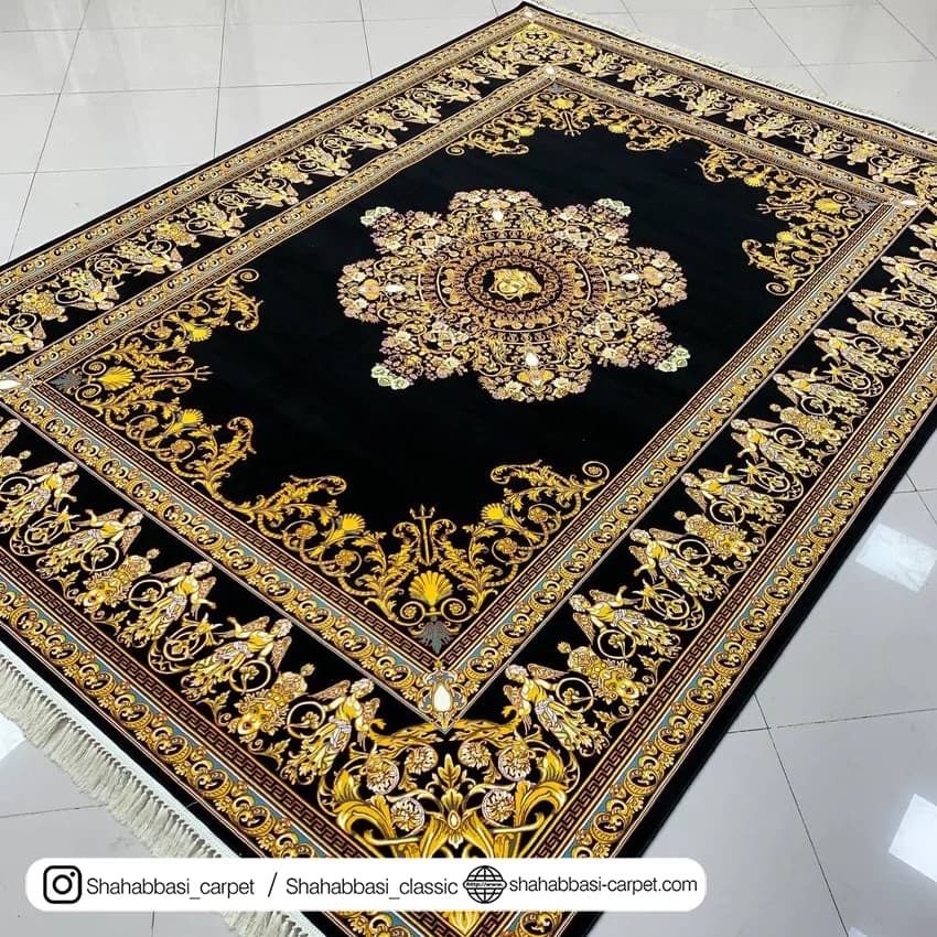فرش ماشینی کد 3123 مشکی