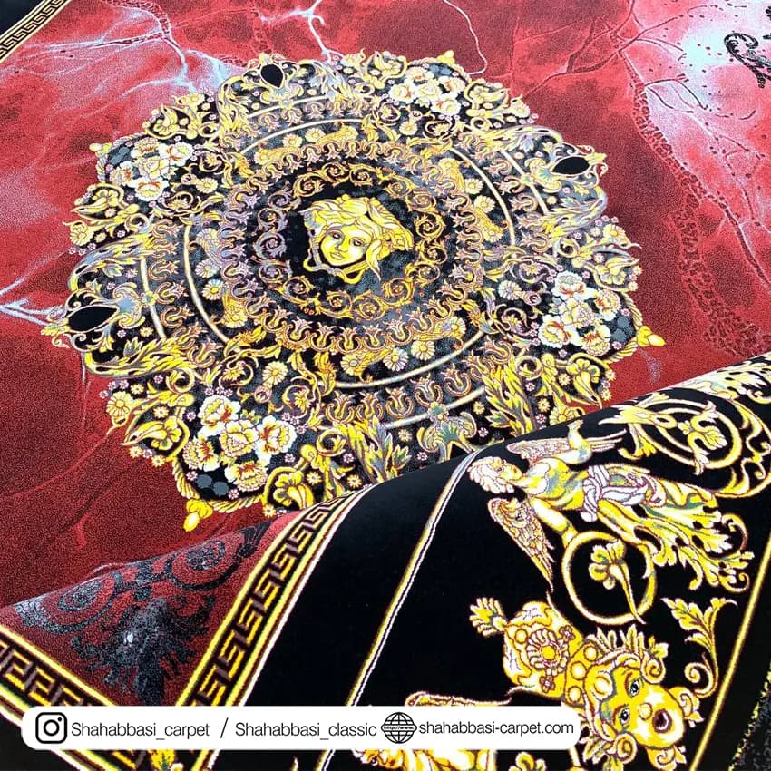 فرش ماشینی کد 3122 لاکی — تصویر ۲