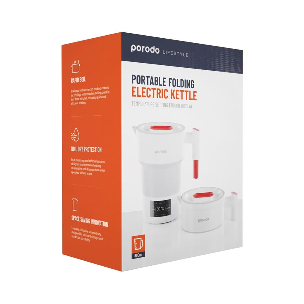 کتری برقی تاشو قابل حمل پرودو مدل Porodo Portable Folding Electric Kettle — تصویر ۲