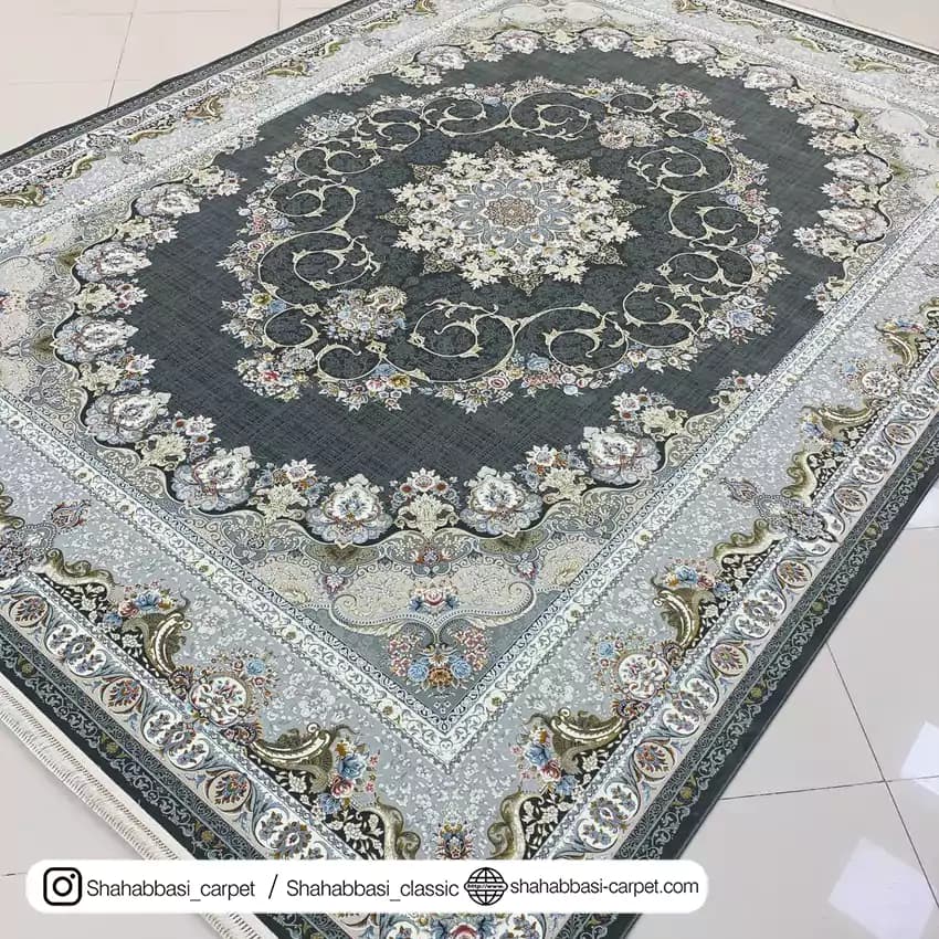فرش ماشینی کد 5030 زغالی