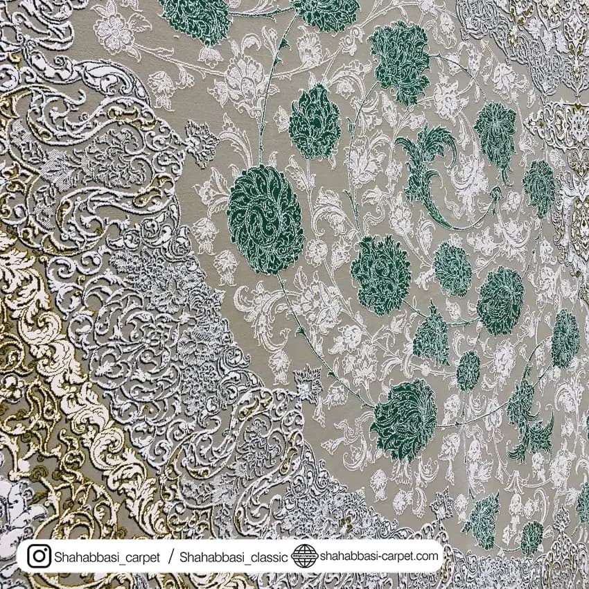 فرش ماشینی کد 3119 ترمه ای — تصویر ۲