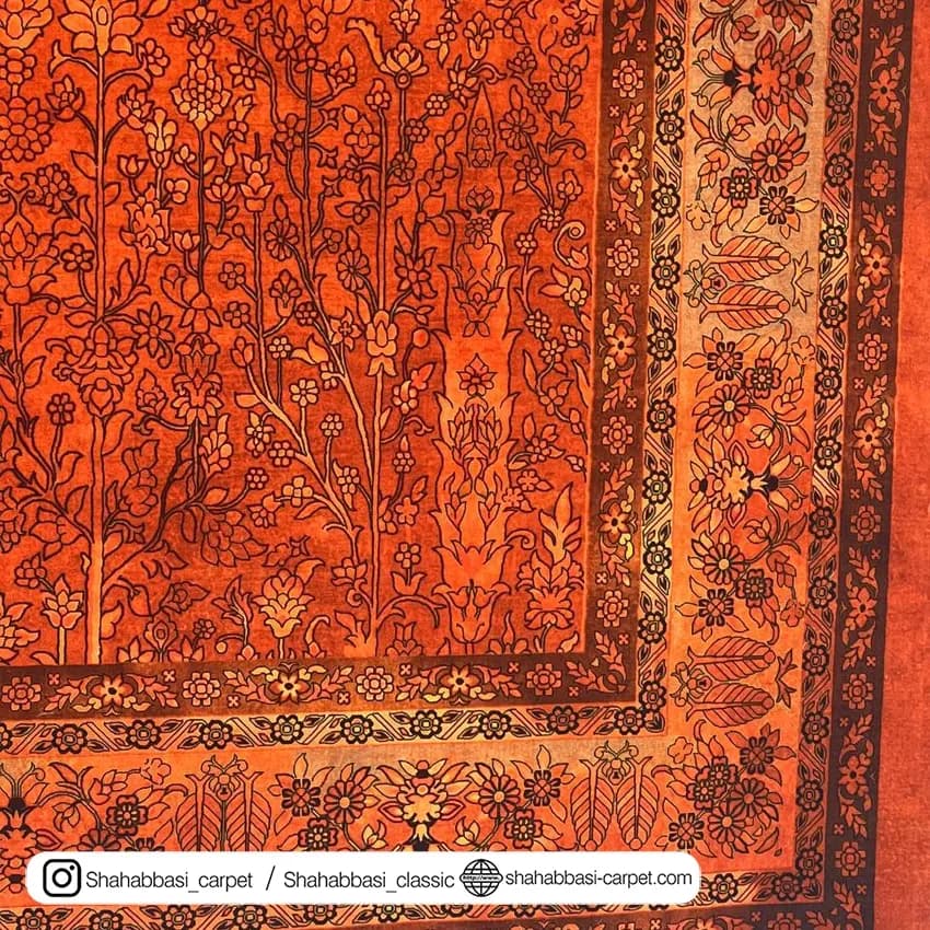 فرش 77 رج کد 77121 نارنجی — تصویر ۴