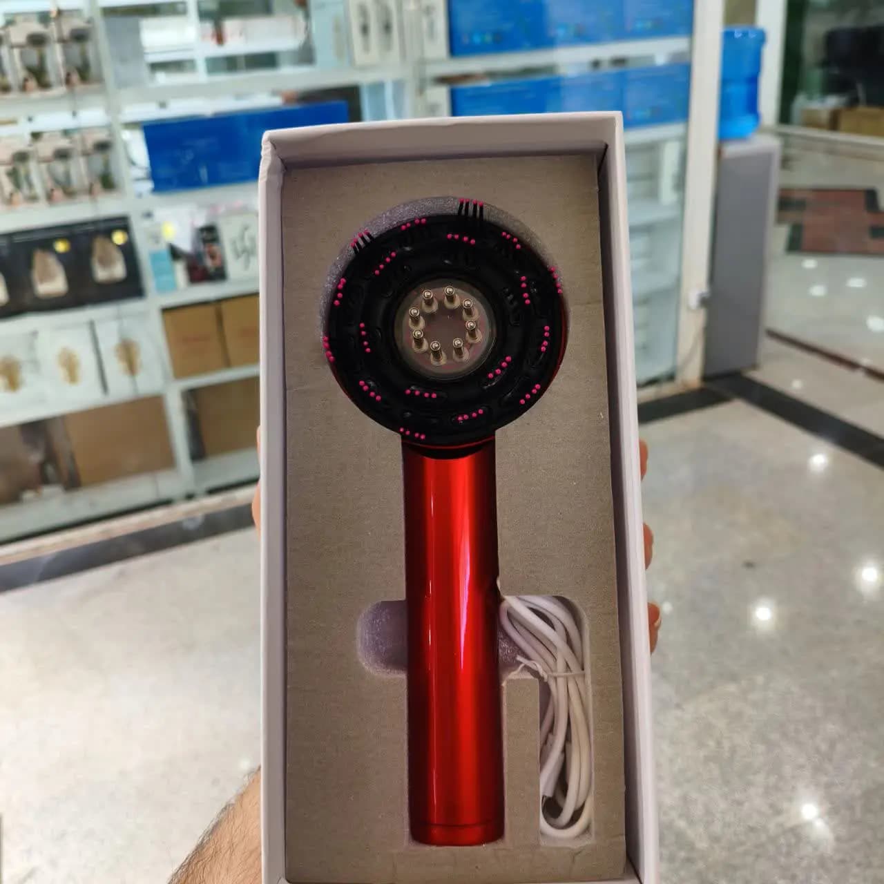 شانه ماساژور سر مدل XYT-0801 با قابلیت افزودن روغن یا مواد تقویت کننده — تصویر ۳