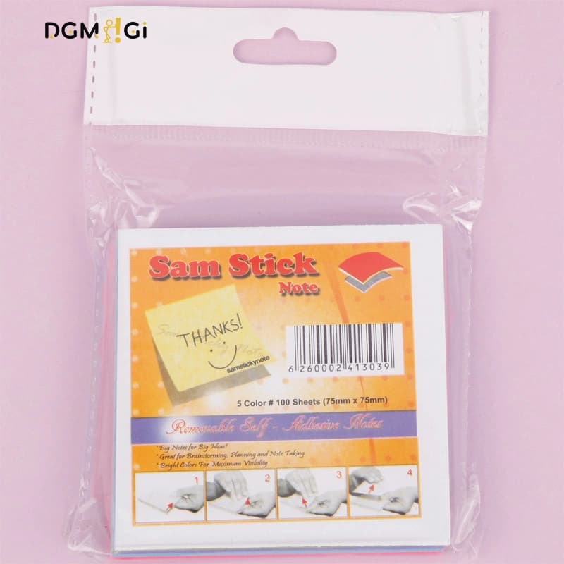 کاغذ یادداشت چسب دار خط دار Stick Note 7.5*7.5cm — تصویر ۶