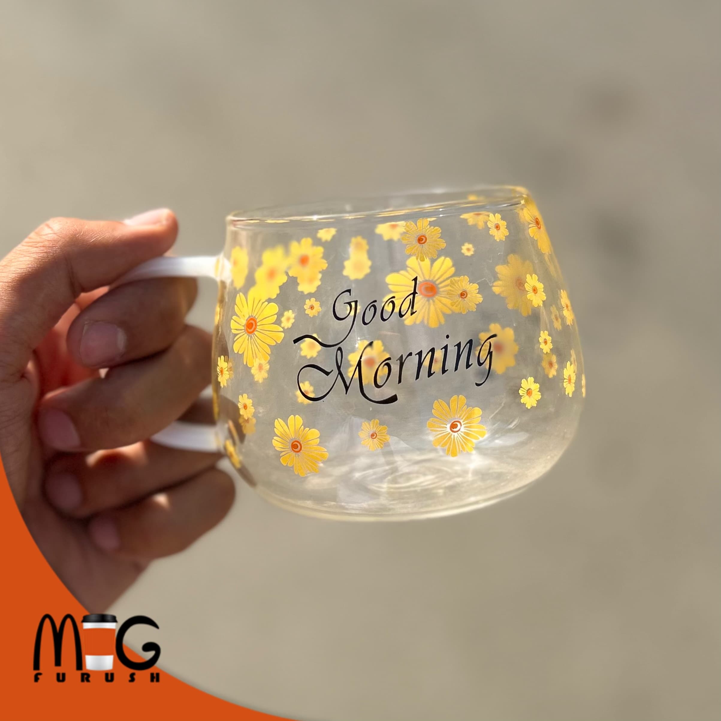 ماگ پیرکس گود مورنینگ بابونه