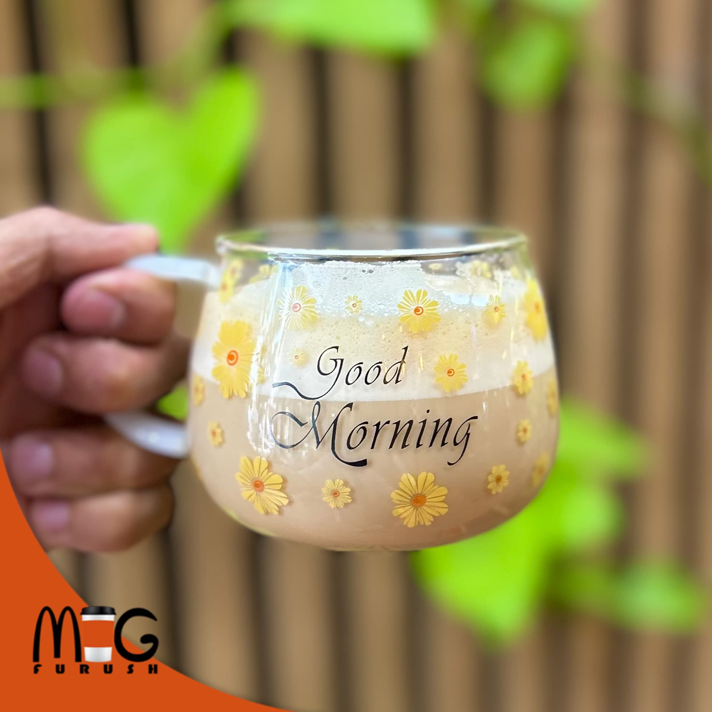 ماگ پیرکس گود مورنینگ بابونه — تصویر ۴