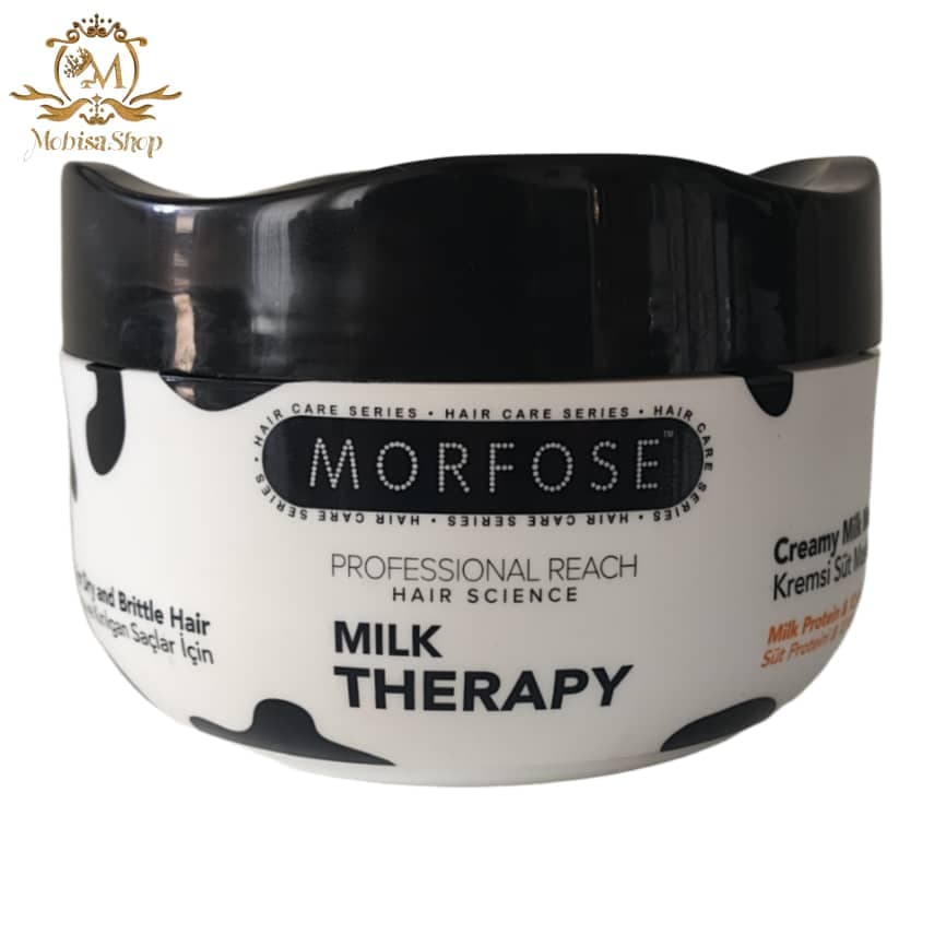 ماسک مو شیر مورفوس داخل حمام Milk Therapy با خاصیت درمانی حجم 500 میلی