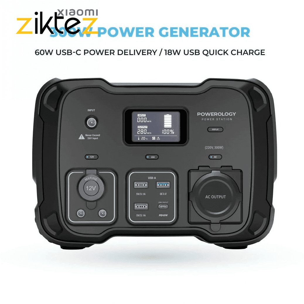 پاوربانک ۷۸۰۰۰ میلی آمپر پاورولوژی Powerology Power Generator PPBCHA22 توان ۳۰۰ وات — تصویر ۹