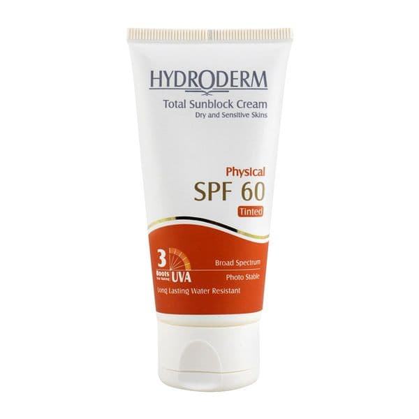 ضد آفتاب فیزیکال رنگی SPF60 هیدرودرم