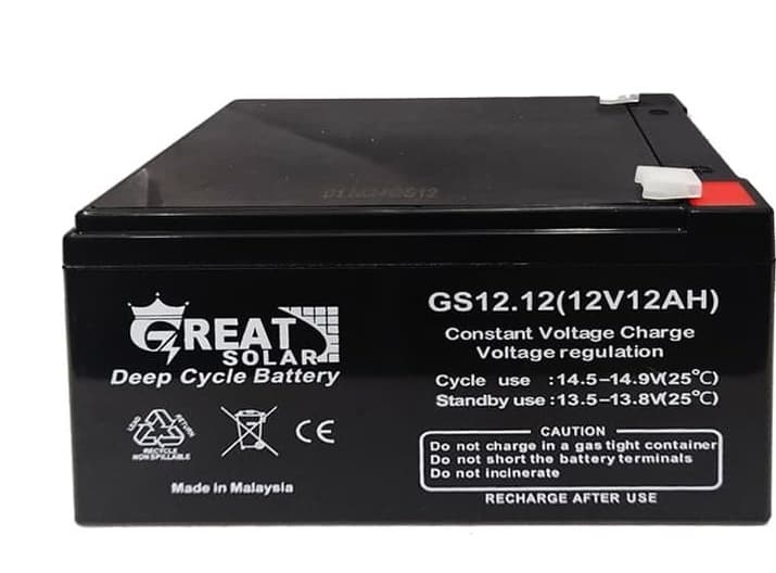 باتری 12 ولت 12 آمپر Great Solar