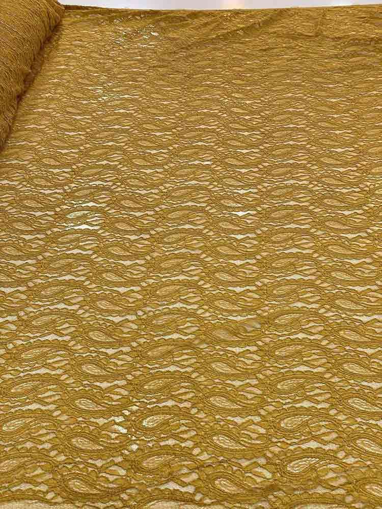 پارچه دانتل کش کره‌ای خردلی