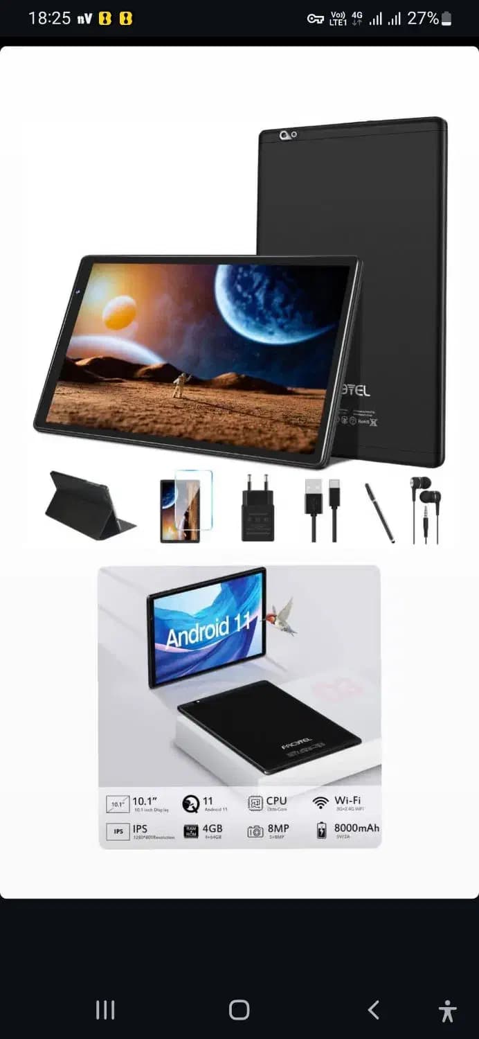 تبلت 10 اینچ آمازون facetel Q3 — تصویر ۲