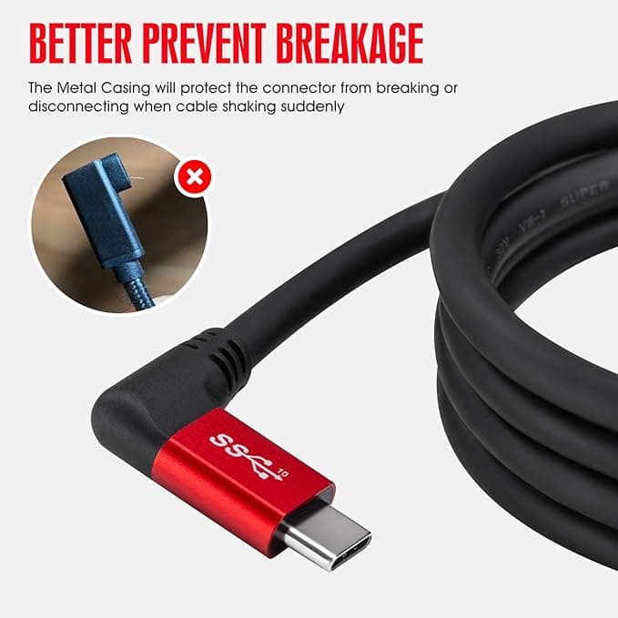 کابل دو سر تایپ سی (C to C) 10 گیگ بر ثانیه 30 ولت USB 3.1 C (Gen 2) برند RiiTOP — تصویر ۵