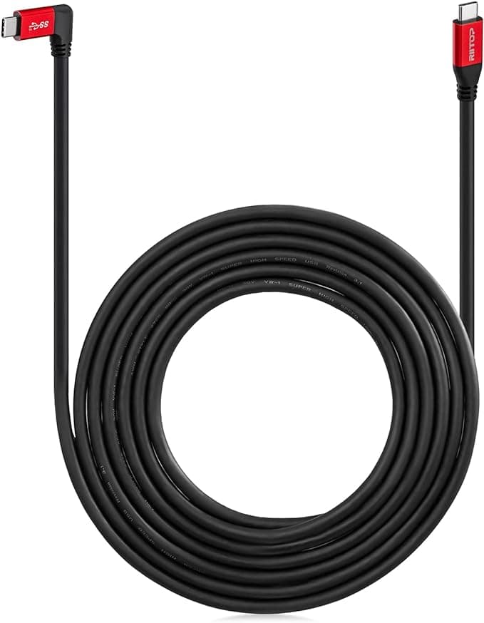 کابل دو سر تایپ سی (C to C) 10 گیگ بر ثانیه 30 ولت USB 3.1 C (Gen 2) برند RiiTOP — تصویر ۲