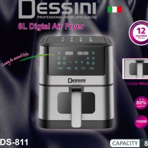 سرخکن دسینی ایتالیا ۸ لیتر با ۵۰ عدد کاغذ مخصوص مدل DESSINI DS-811