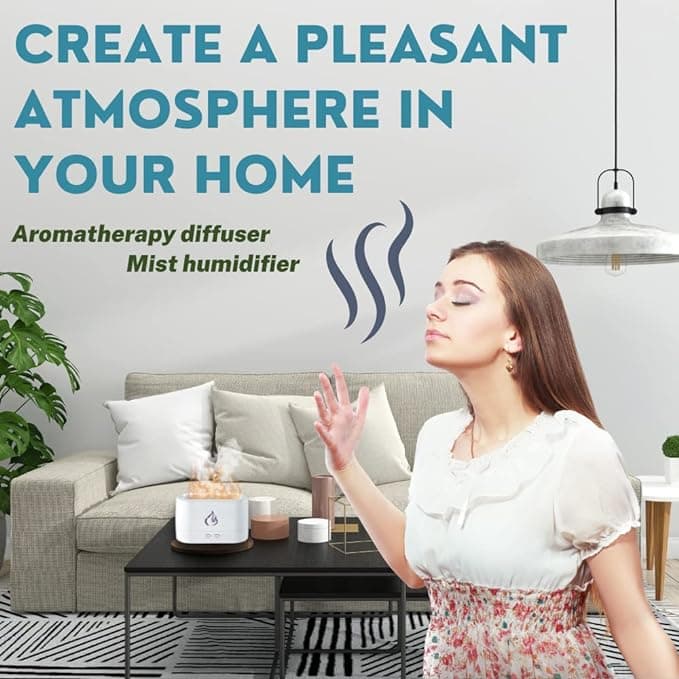 دستگاه بخور سرد طرح شعله Flame Aroma Diffuser LA0630 — تصویر ۶