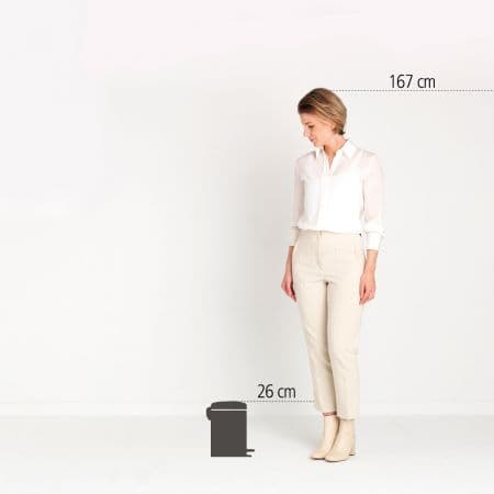 سطل زباله 3 لیتر پدالی بژ (کرم) برابانتیا brabantia — تصویر ۳
