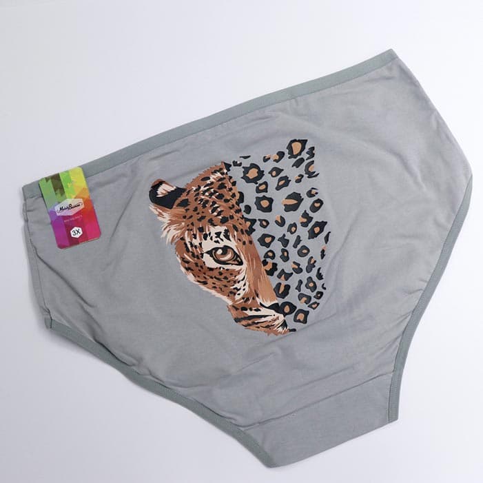 شورت زنانه ملک بانو نخی کش باریک سایز 3XL طرح ببر 10132 — تصویر ۳