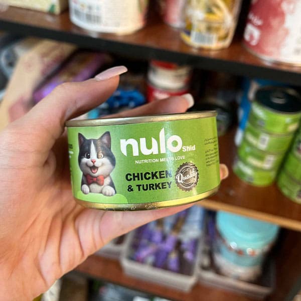 کنسرو گربه نولوشید طعم مرغ و بوقلمون nulo shid chicken & Turkey — تصویر ۲