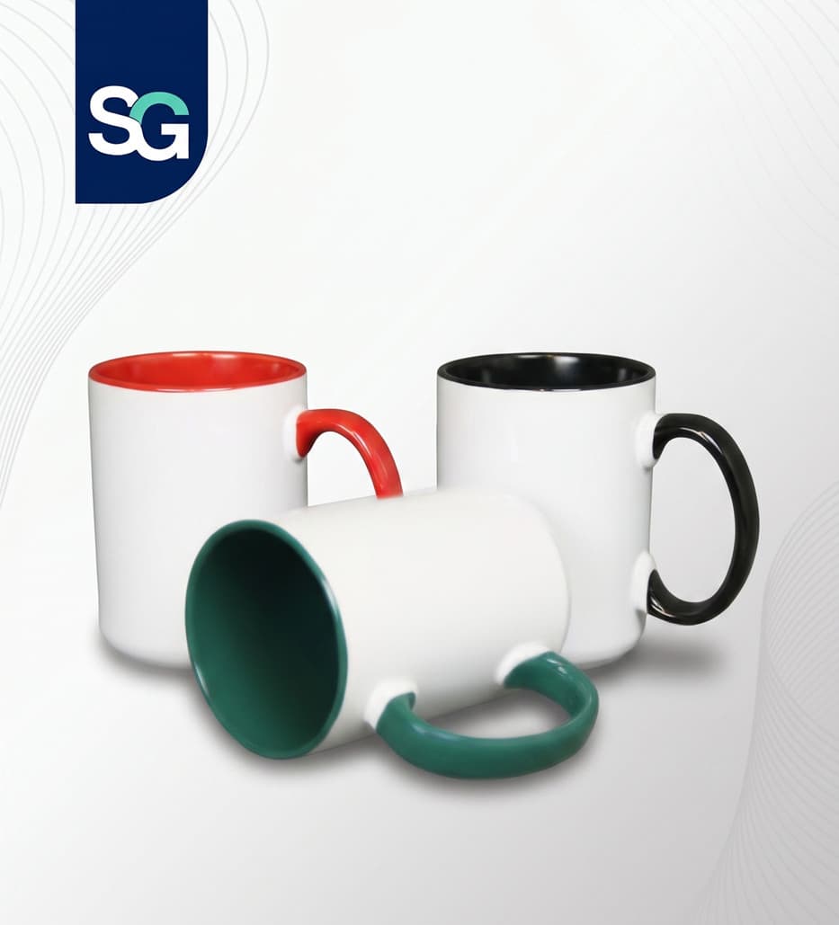 لیوان سرامیکی oz15 دسته داخل رنگی
