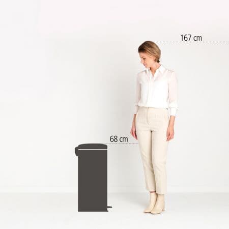 سطل زباله 30 لیتر پدالی سفید برابانتیا brabantia — تصویر ۴