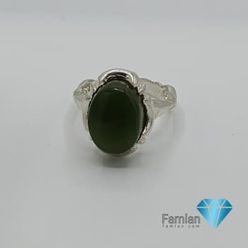 انگشتر نقره مردانه یشم افغان اصیل کد 989