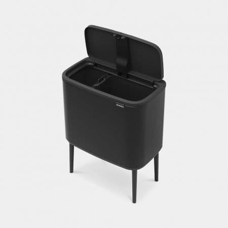 سطل زباله 11+23 لیتر مشکی چهارپایه برابانتیا brabantia — تصویر ۵
