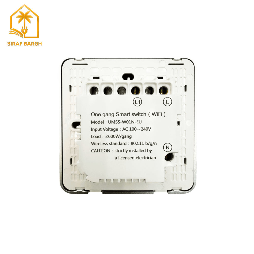 کلید لمسی هوشمند زیگبی تک‌ پل تویا Tuya Zigbee — تصویر ۳